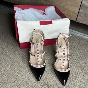 VALENTINO GARAVANI Rockstud 100mm Slingback high heel size 37